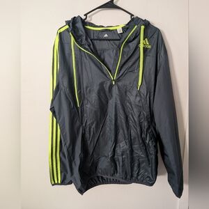 Adidas Men's Quarter Zip Pullover Windbreaker Rain Jacket